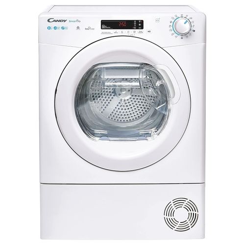 Smart Pro CSOE H8A2DE-S Asciugatrice a pompa di calore 8kg  classe A++ programma cicli rapidi, EasyCase programma lana controllo remoto 596x607x850