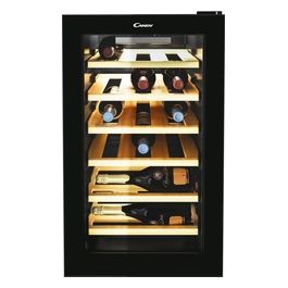 CWCEL 210 DiVino Cantinetta Vino 21 Bottiglie Classe energetica G 7 ripiani cromati 70 cm Nero