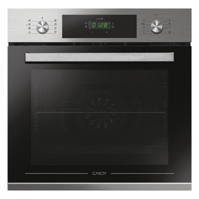immagine di Candy FCT686X WIFI New Timeless Forno da incasso Elettrico Ventilato 70 L Classe A Pirolitico Aquactiva Wi-Fi 9 funzioni (60x60x60 cm) colore Inox