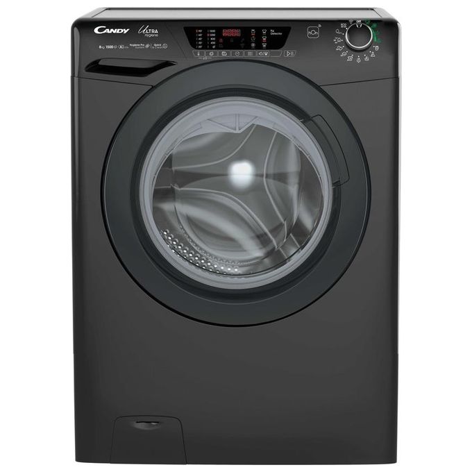 Image of Candy HE1584TWMBB6-S Ultra Hygiene Lavatrice 8 Kg Classe A-10% Profondita' 53 cm Centrifuga 1500 giri Motore Inverter colore Nero