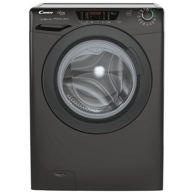 Candy HE1584TWMBB6-S Ultra Hygiene Lavatrice 8 Kg Classe A-10% Profondita' 53 cm Centrifuga 1500 giri Motore Inverter colore Nero