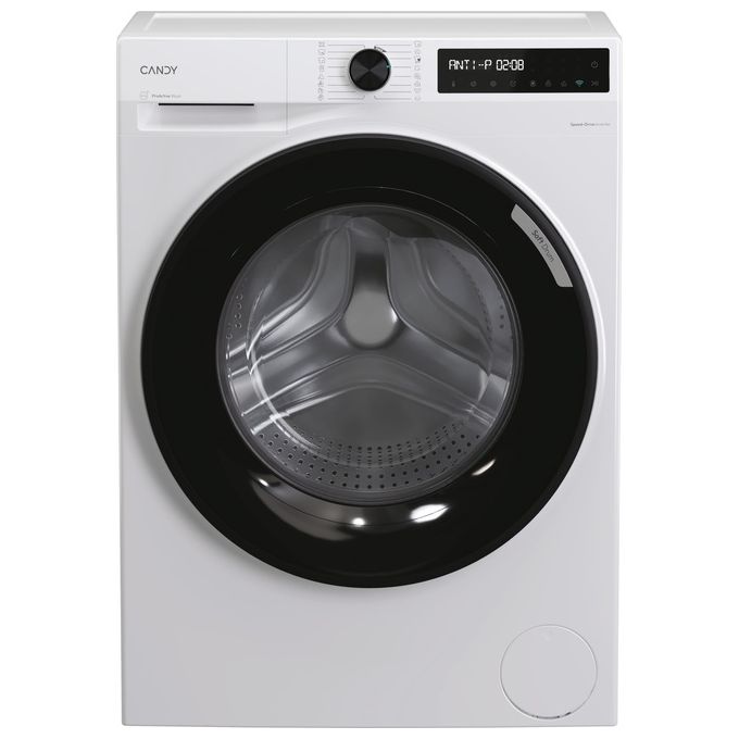 Candy ProWash 500, Lavatrice Carica Frontale 10 KG, 20% più efficente della classe A, 1400 giri, Bianco, Inverter, Vapore, Wi-Fi, Smart Wash, BR 410BL8-S