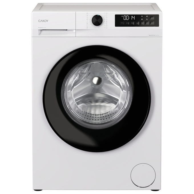 Candy ProWash 300, Lavatrice Slim 8 KG, 10% più efficente della classe A, 1400 giri, Bianco, Inverter, Fresh Vapor, 8 Cicli Rapidi, GD 48SB6-S