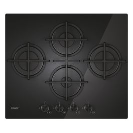 Moderna CVG6DTB Piano Cottura Nero da Incasso 59.5cm Gas 4 Fornelli
