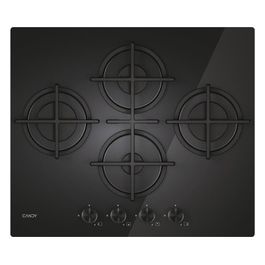Moderna CVG6DTB Piano Cottura Nero da Incasso 59.5cm Gas 4 Fornelli
