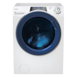 RapidO' PRO RP4476BWMUC-S Lavatrice slim a carica frontale 7 Kg classe A 1400 giri Motore Speed Drive Inverter 15+1 programmi funzione vapore controllo remoto bianco e oblo blu 60x49x85