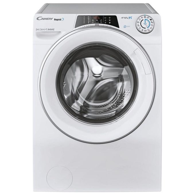 Candy RO 1294DWMSE/1-S Rapido' Lavatrice Caricamento Frontale Quick & Clean Controllo vocale Capacita' di carico 9kg Classe Energetica A Centrifuga 1200 Giri/min Bianco