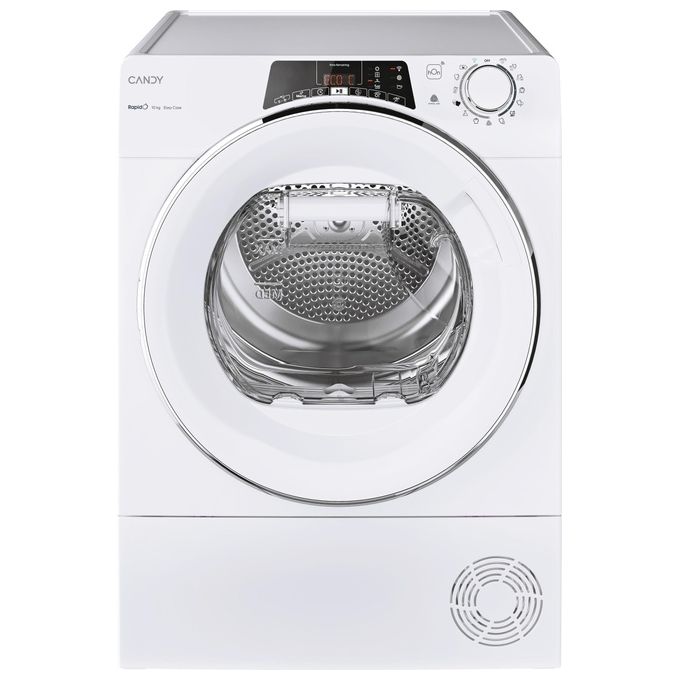 Candy ROE H10A2TCEX-S Rapido' Asciugatrice Pompa di Calore 10 Kg Classe A++ Wi-Fi Bluetooth 66 dB (85x59,6x61,1 cm) colore Bianco