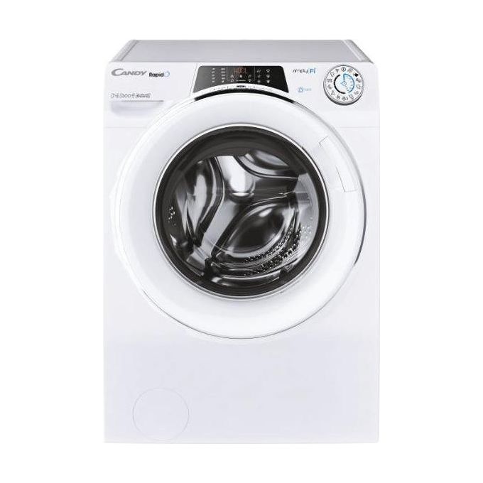 Candy RO41274DWMCE Rapido' Lavatrice Slim Carica Frontale Snap & Wash Partenza differata Classe Energetica A (A+++) Capacita' di carico 7 Kg Centrifuga 1200 giri Motore Inverter BPM Profondita' 45 cm