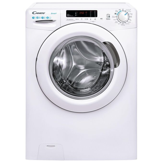 Candy CSS4372DW4111 Smart Lavatrice Frontale Slim 7 Kg 1300 rpm Classe B Vapore NFC (85x60x44 cm) colore Bianco