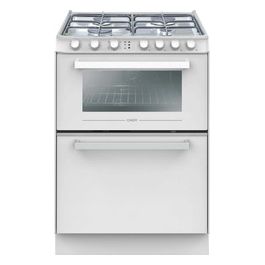 TRIO 4GWNT/1 Cucina a Gas 4 Fornelli Forno Combinato Bianco