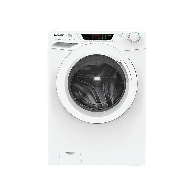 Candy lavatrice carica frontale 9 kg, 1200 giri, classe A, inverter, Wi-Fi, ciclo igiene, Bianco, HE 1294TWM6-1-S