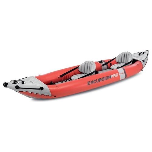Canoa Escursione Pro Kayak, Lamina Super Resistente con Remi e Pompa 384x94x46cm