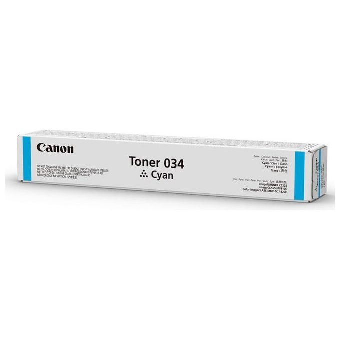 Canon 034 Cartuccia Toner Originale Ciano