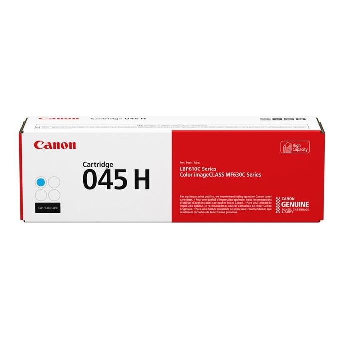 Canon CACRG045HC Toner Originale Alta Capacita' 2200 Pagine Tecnologia Laser per Modelli LBP611Cn LBP613Cdw MF631Cn MF633Cdw MF633dw MF635Cx colore Ciano