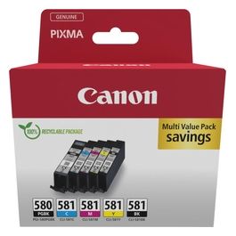 Canon 2078C007 Cartuccia d'Inchiostro 5 Pezzi Originale Nero/Blu/Ciano/Magenta/Giallo