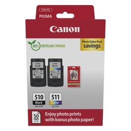 Canon 2970B017 Cartuccia d'Inchiostro 2 Pezzi Originale Nero/Ciano/Magenta/Giallo