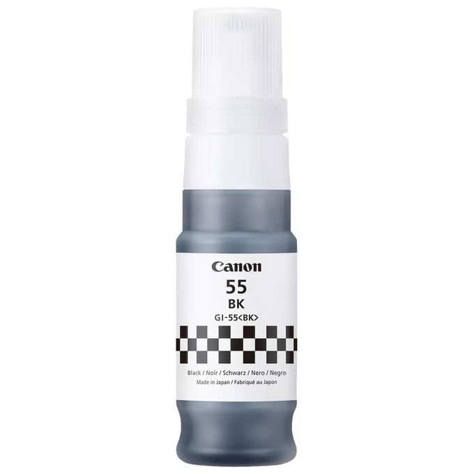 immagine di Canon 6292C001 GI-55BK Flacone Inchiostro Pigmentato 70 ml 3000 pagine per MAXIFY GX1050 GX2050 colore Nero