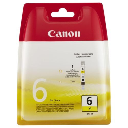 Canon bci-6 y serbatoio inchiostro yellow compatibile bjc8200 con nuovo p