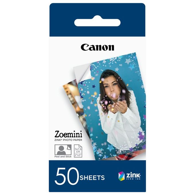 Canon Carta Fotografica Zink ZP-2030 2x3'' 50 Fogli