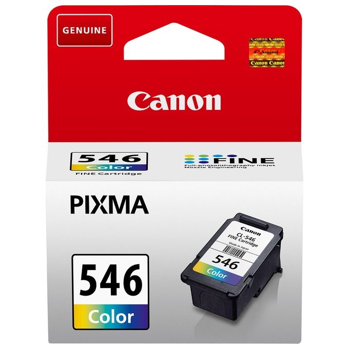 Canon CL-546 Cartuccia Inkjet Originale Colore Ciano Magenta Giallo 8ml Resa 180 Pagine per PIXMA MG2450 MG2550 iP2850