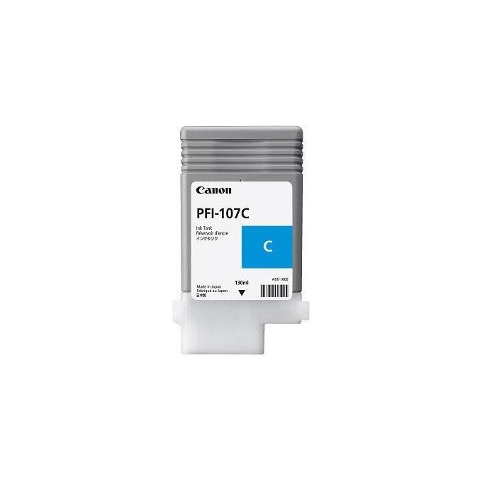 Canon PFI-107C Cartuccia Inchiostro Inkjet Pigmentato 130 ml per ImagePROGRAF iPF 680 685 780 785 colore Ciano