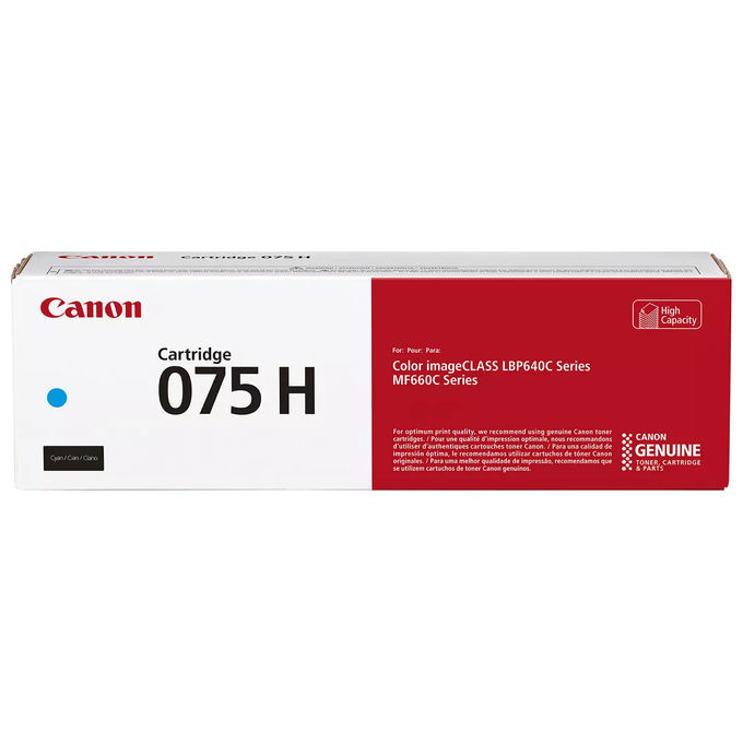 Canon 6368C002 Cartuccia Toner 075 H Ciano Originale 2500 Pagine