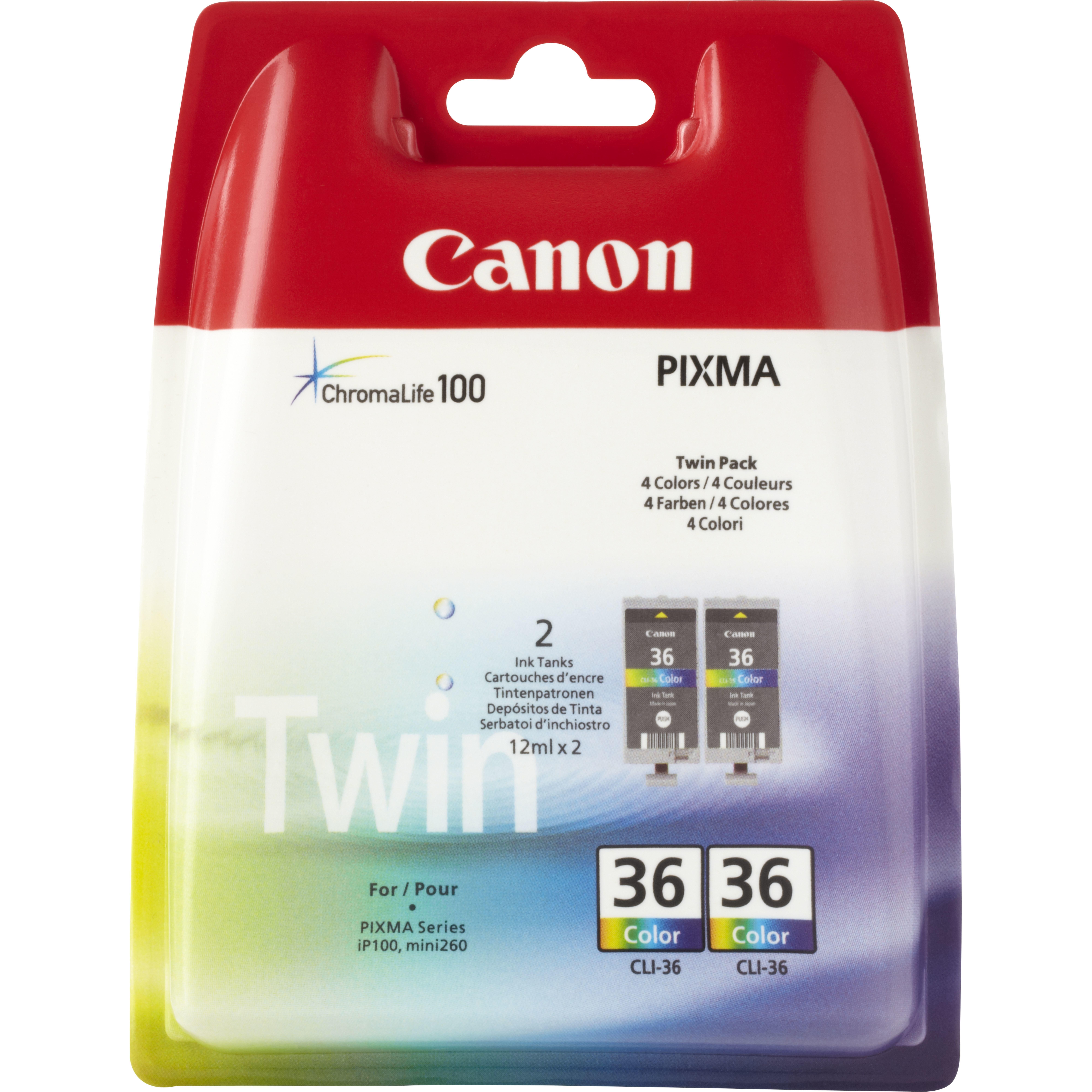 Canon Cli-36 Twinpack Colore