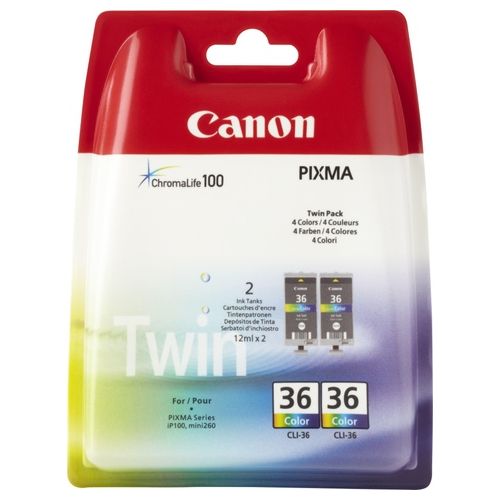 Canon Cli-36 Twinpack Colore Blister