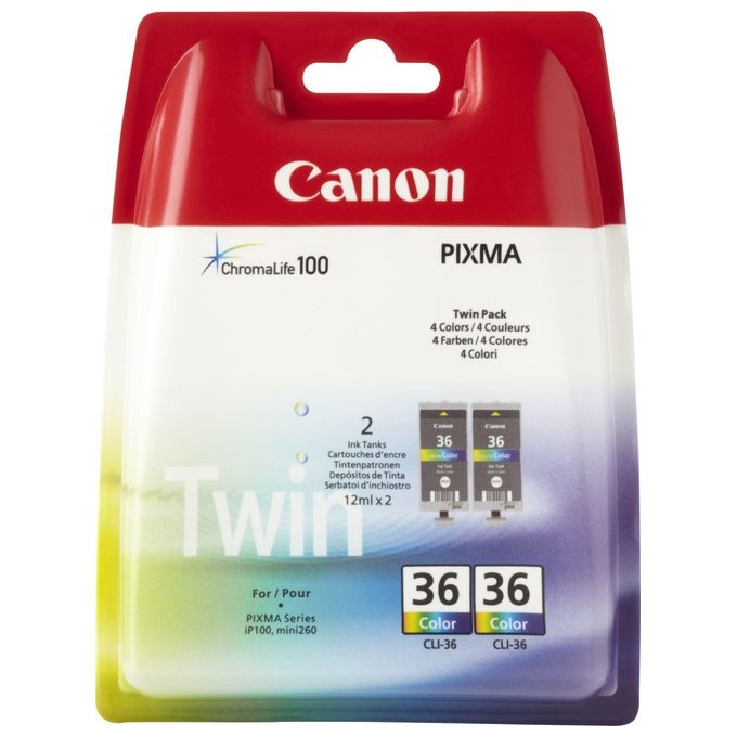 Canon Cli-36 Twinpack Colore Blister