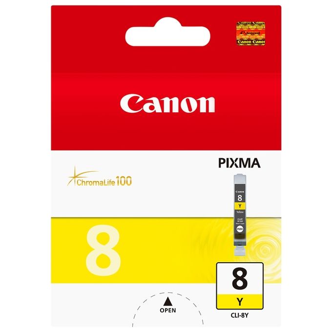 Canon cli-8 y serbatoio inchiostro giallo chromalife 100