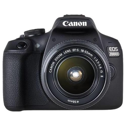 Canon EOS 2000D + EF-S 18-55mm F/3.5-5.6 IS II Kit Fotocamere SLR 24,1Mpx Cmos 6000x4000 Pixel Nero