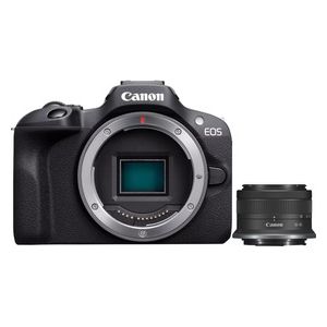 Canon EOS R100  RF-S 18-45mm F4.5-6.3 IS STM Kit MILC 24.1 MP CMOS 6000 x 4000 Pixel Nero