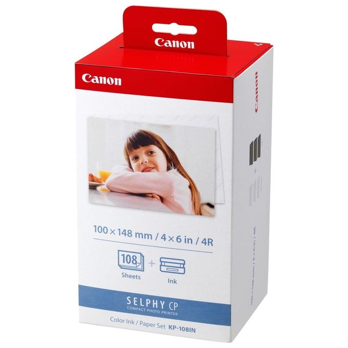 Canon Kit di Stampa per Canon Selphy composto da 108 fogli in formato 10x15 e cartuccia.3115b001