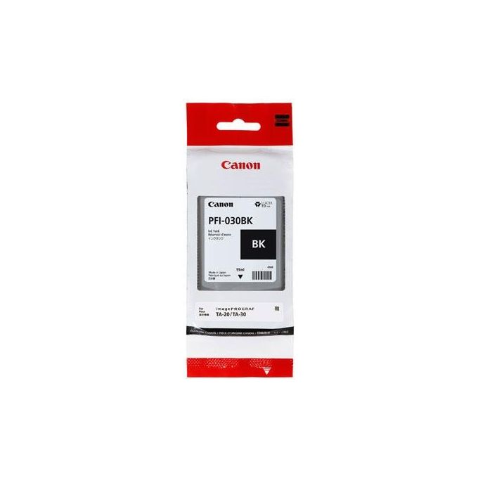 Canon 3489C001 PFI-030BK Serbatoio Inchiostro Originale Inkjet Pigmento 55 ml imagePROGRAF TA-20 TA-30 TM-240 TM-340 colore Nero