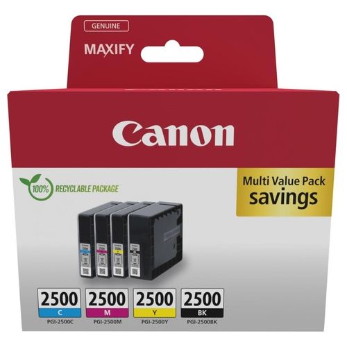 Canon PGI-2500 BK/C/M/Y Cartuccia D'inchiostro Confezione Multipla