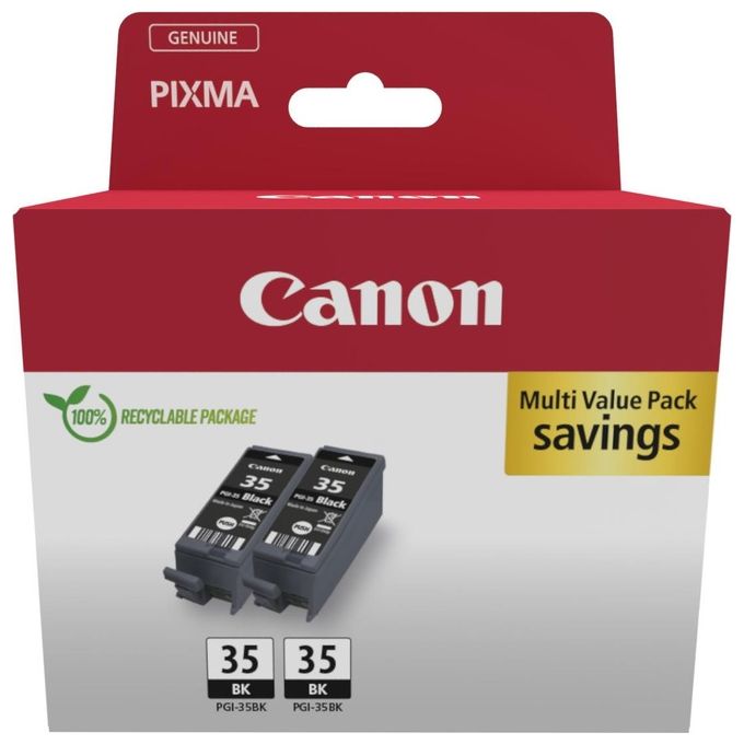 Image of Canon PGI-35 BK Cartuccia D'inchiostro Nero Twin Pack