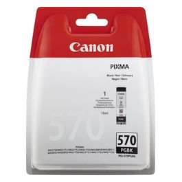 Canon Pgi-570 Inchiostro Pigmentato nero Chromalife 100 . Contenuto 15 ml. Compatibile con Pixma Mg5750 Mg6850 Mg7750