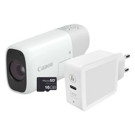 Canon PowerShot ZOOM Fotocamera Compatta in Stile Monocolo Kit Essenziale Bianco