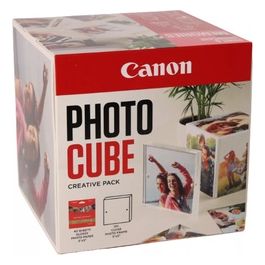 Canon PP-201 Carta Fotografica 13x13cm Photo Cube Pacchetto Creativo Bianco/Rosa 40 Fogli