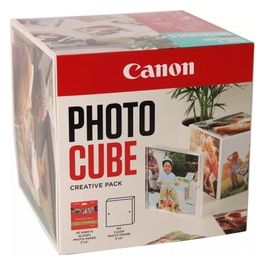Canon PP-201 Carta Fotografica 13x13cm Photo Cube Pacchetto Creativo Bianco/Blu 40 Fogli