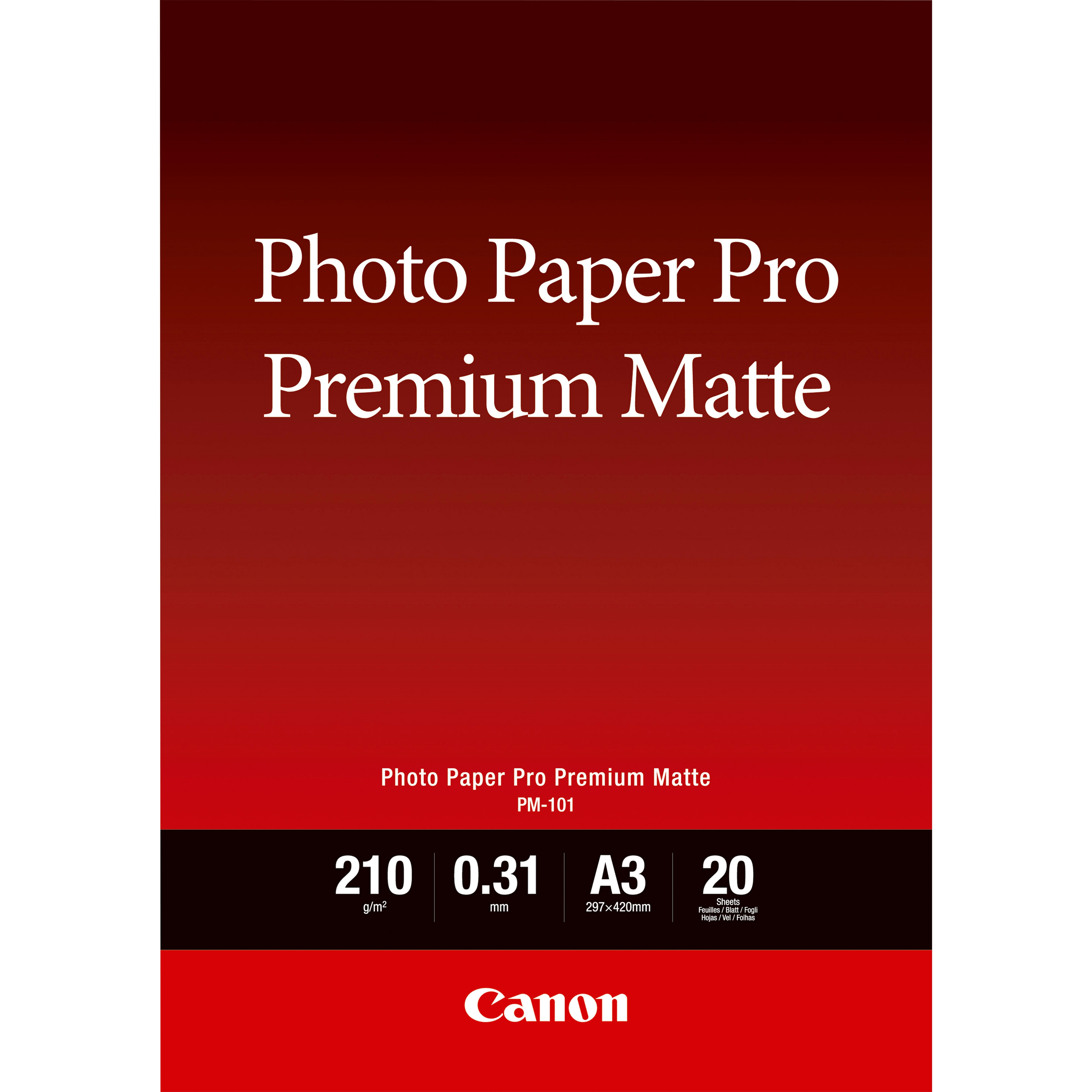 8657b006 CANON Pro Premium Pm-101 Carta Fotografica Opaca Liscia 310 Micron A3 ( - Foto 1 di 1