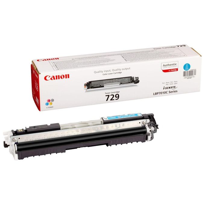 Canon 4369B002 CRG-729 C Toner Originale Resa 1000 pagine Tecnologia Laser per Canon i-SENSYS LBP7010C LBP7018C colore Ciano