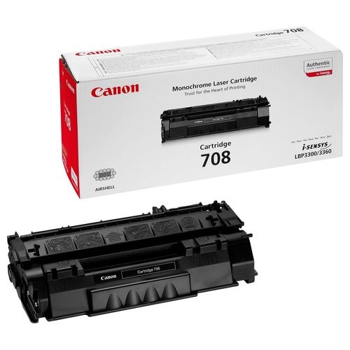 Canon Toner nero 708, durata 2500 pag. al 5% di copertura. LBP 3300, i-Sensys LBP3360