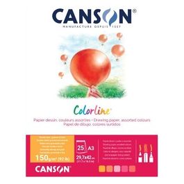 Canson Confezione 25 Fogli Colorline Fuoco 29.7x42cm