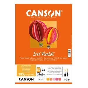 Canson Confezione 25 Fogli Iris Vivaldi Fuoco 29.7x42mm