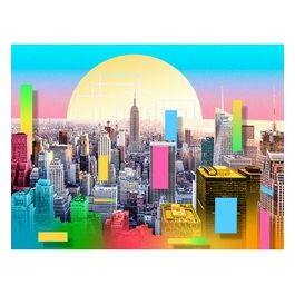 Canvas Colorful Sunset 85X113 cm Multicolor