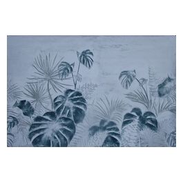 Canvas Dipinto a Mano Tropical Blue 80X120 cm Multicolor