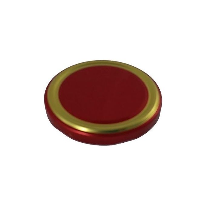 Capsule per Vasi con Flip Rosso/Oro 100 Pezzi Diametro 53mm