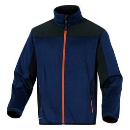 Cardigan Deltaplus Beaver Blu/Orange con Zip Tg. M